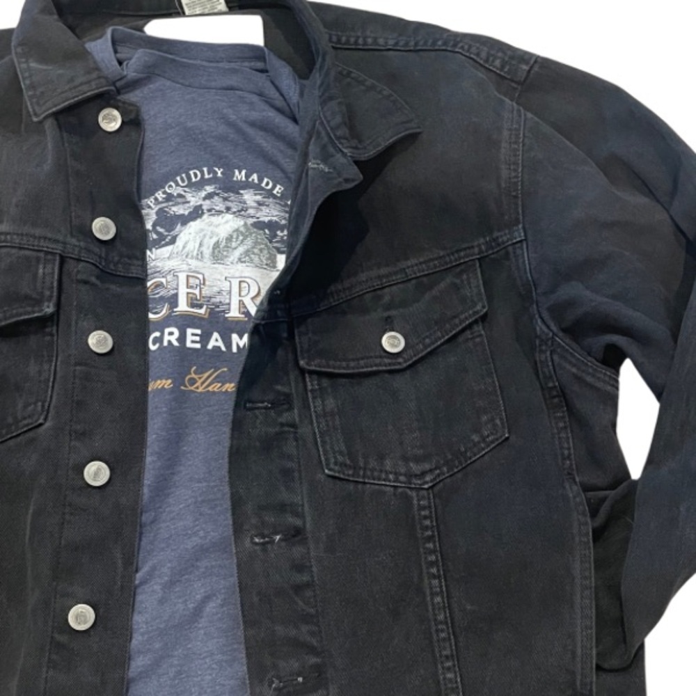 Great Oversized Black Denim Jacket - image 1
